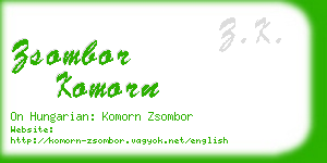 zsombor komorn business card